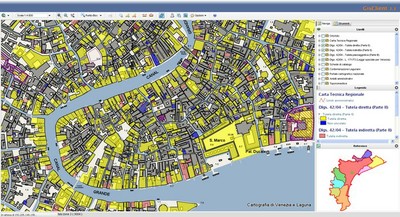 Screenshot della cartografia di Venezia
